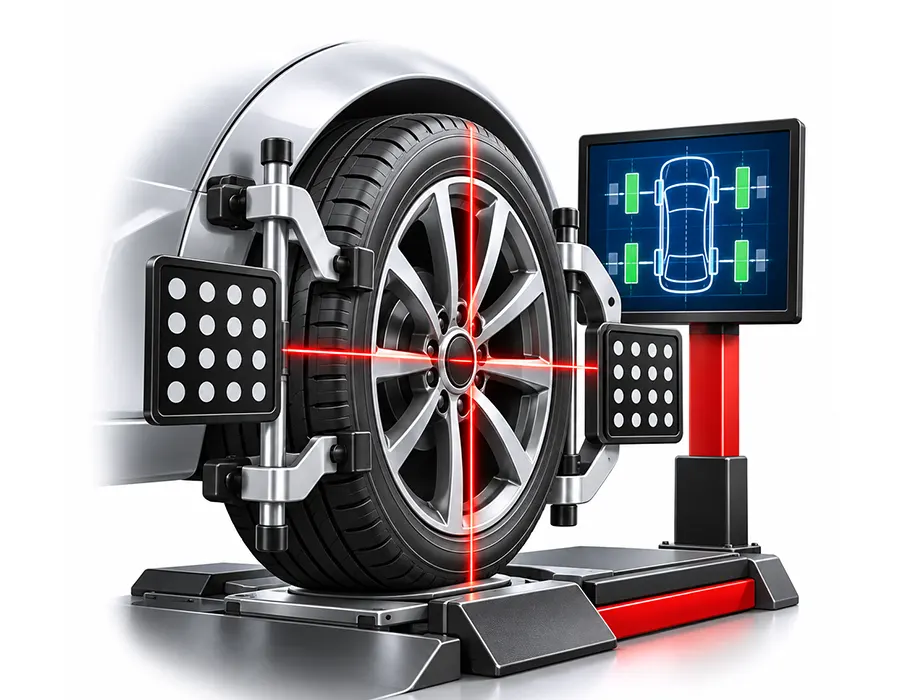 3D wheel alignment service at Ketra Motors