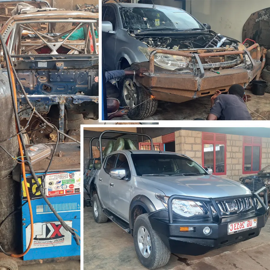 Professional automotive repair technician working on a vehicle
